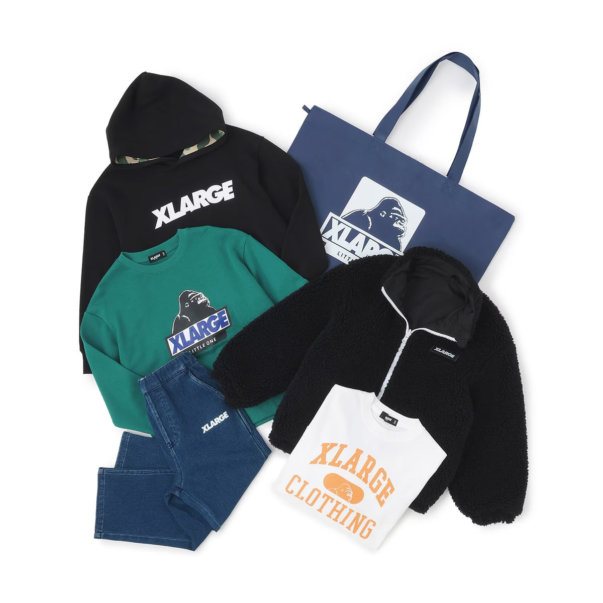 日本直送 XLARGE KIDS 福袋5點 90-140cm 男童款 2027年日本新春福袋 【日本預售：2026年1月1日】