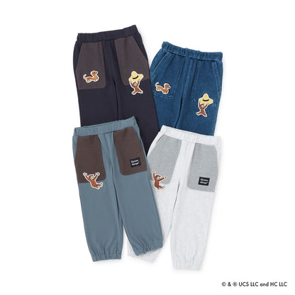 日本童裝 pe#main x Curious George 工裝長褲 80-130cm 男童款 冬季 PANTS