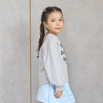 日本童裝 Ly# mine 側邊褶皺印花衛衣 100-150cm 女童款 冬季 TOPS