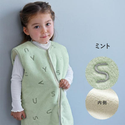 日本直送 日本製 法蘭絨背心睡袋 80-130cm 男童款/女童款 秋冬季 睡袋系列