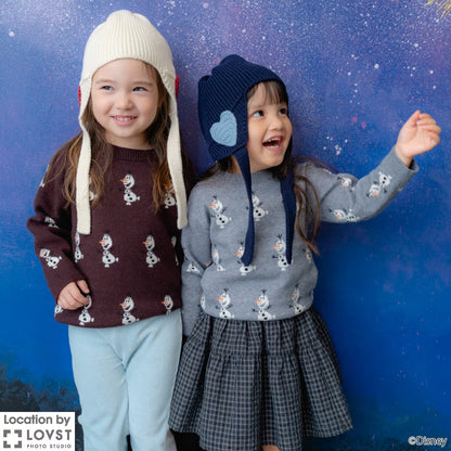 日本童裝 pe#main x Disney Princess 針織毛衣 80-130cm 女童款 秋季 TOPS