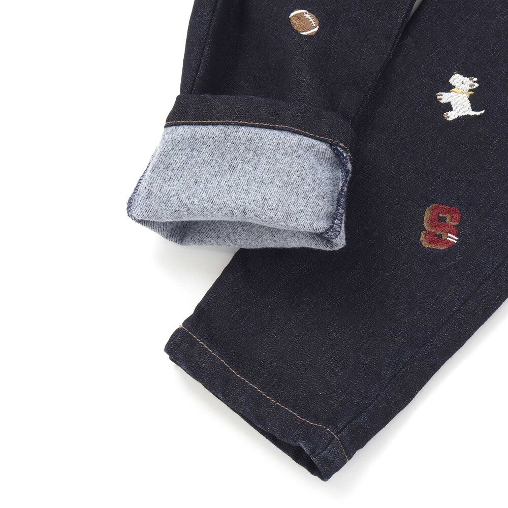 日本童裝  SLAP SLIP 刺繡薄抓毛長褲 80-130cm 男童款 冬季 PANTS