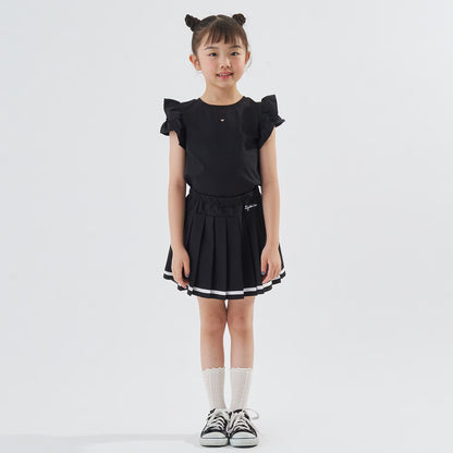 日本童裝 Ly# mine 2Way 前後兩著 隔熱布料 防UV 小飛袖上衣 100-140cm 女童款 夏季 TOPS