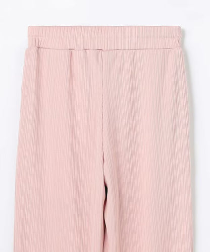 日本童裝 aF#a325 接觸冷感 羅紋寬喇叭褲 110-150cm 女童款 夏季 PANTS