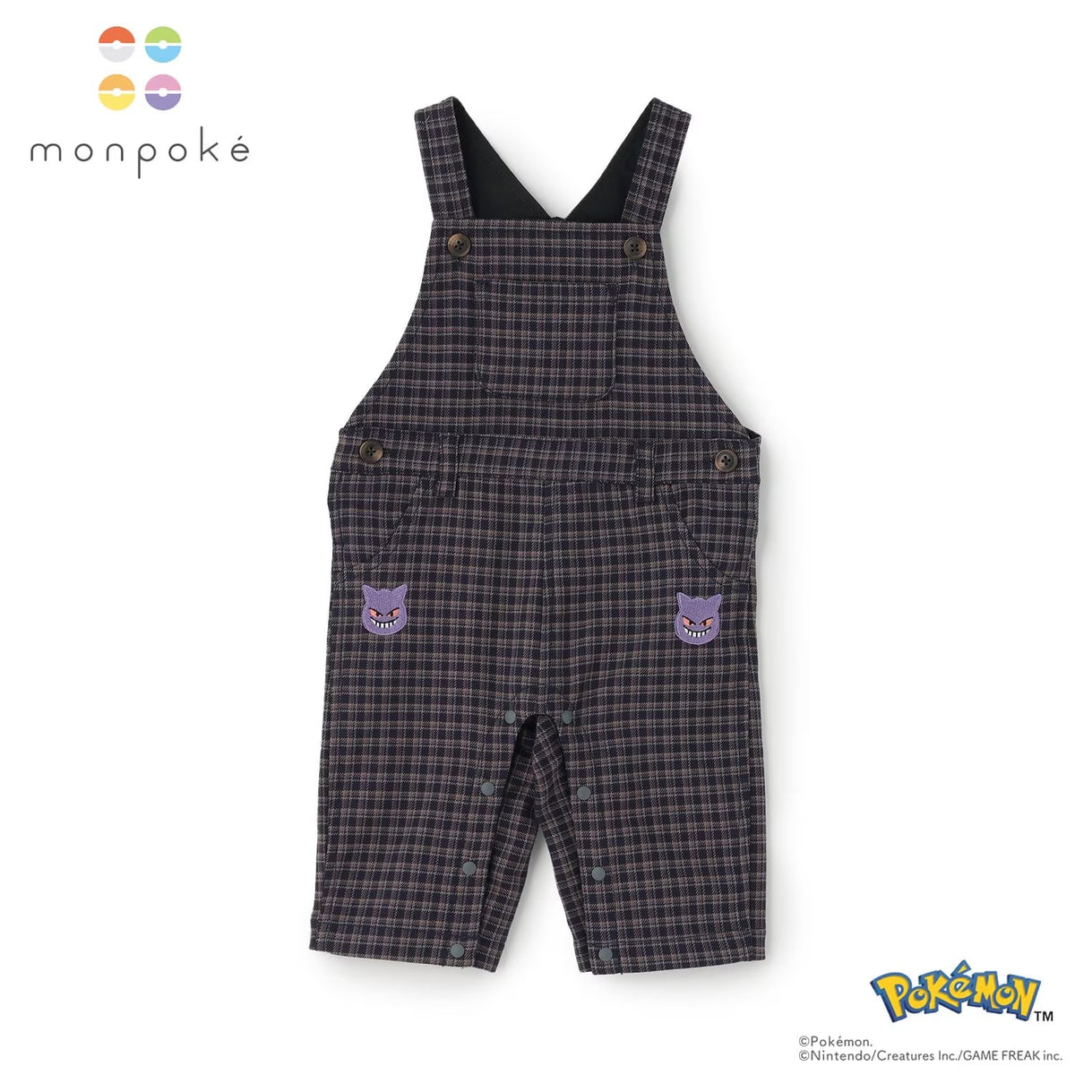 日本童裝 pe#main x【monpoke】吊帶連體褲 70-80cm 男童款/女童款 初生嬰兒 秋季 Jumpsuit