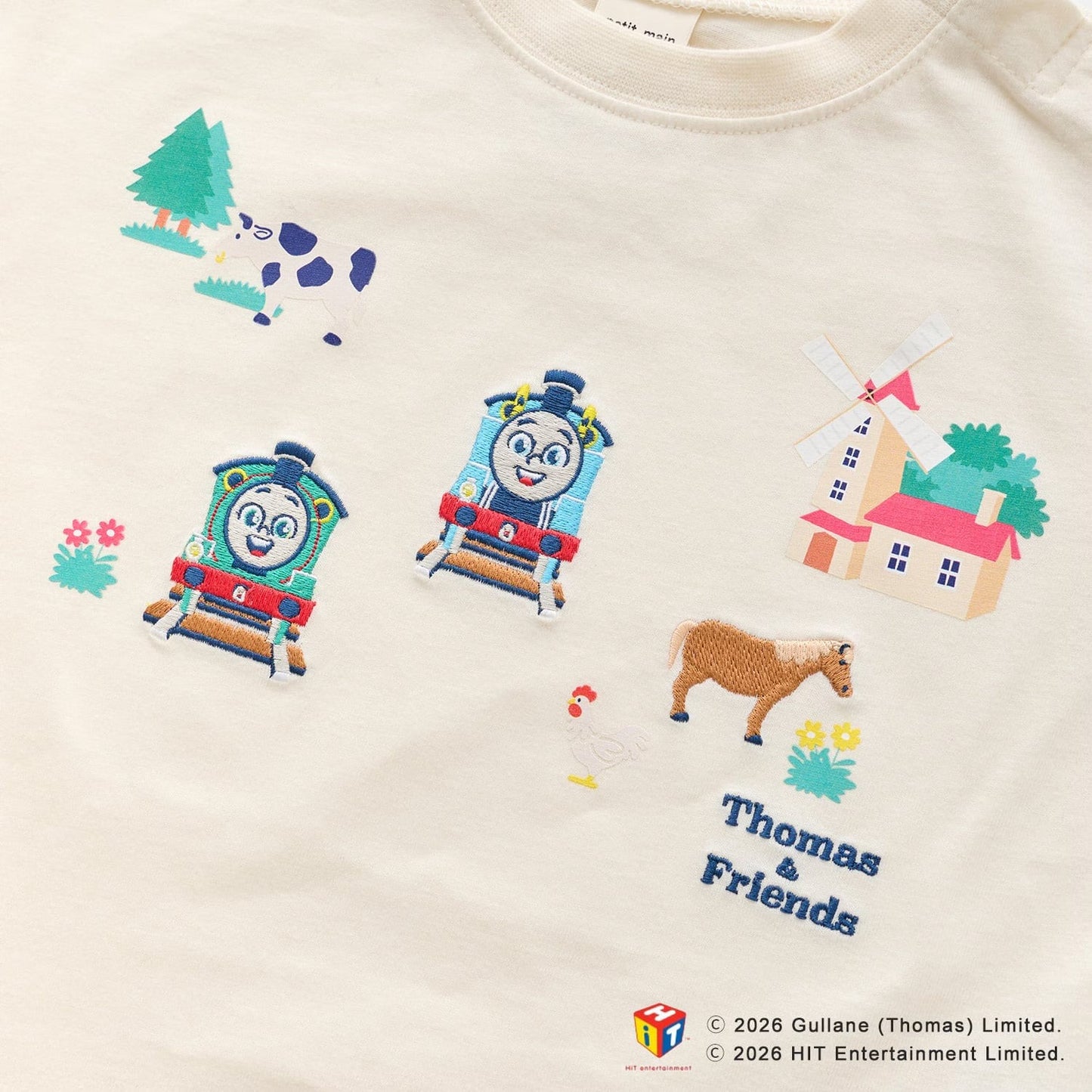 日本童裝 pe#main x Thomas 刺繡圖案上衣 80-130cm 男童款/女童款 夏季 TOPS