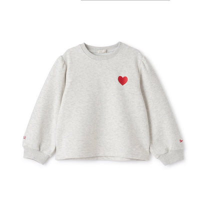 日本童裝 Ly# mine 速乾系列 心心刺繡衛衣 100-150cm 女童款 冬季 TOPS