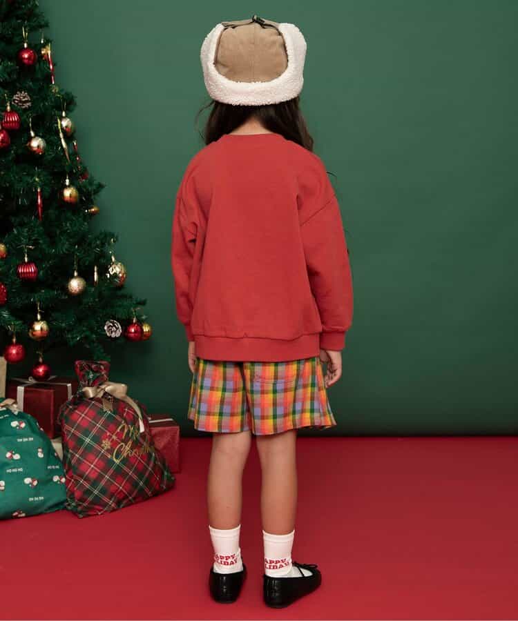 日本童裝 BREEZE 格仔百褶裙褲 80-140cm 女童款 冬季  SKIRTS PANTS Christmas 聖誕快樂特輯 聖誕服裝/飾物配件 聖誕紅/新年紅
