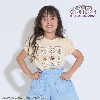 Japanese children's clothing Ly# mine x GABBY'S DOLLHOUSE printed top 100-130cm girls summer TOPS 