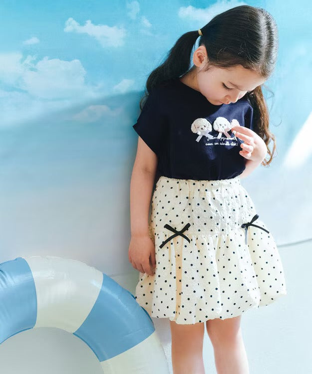 日本童裝 aF#a325 泡泡波點短裙 110-150cm 女童款 夏季 SKIRTS