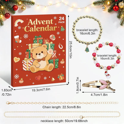 日英美直送 Cute Bear Necklace Advent Calendar 聖誕倒數日曆 兒童款 聖誕快樂特輯 不參與$900免運 滿$900可加$25免運到順豐站/智能櫃 Christmas Advent Calendars 2026