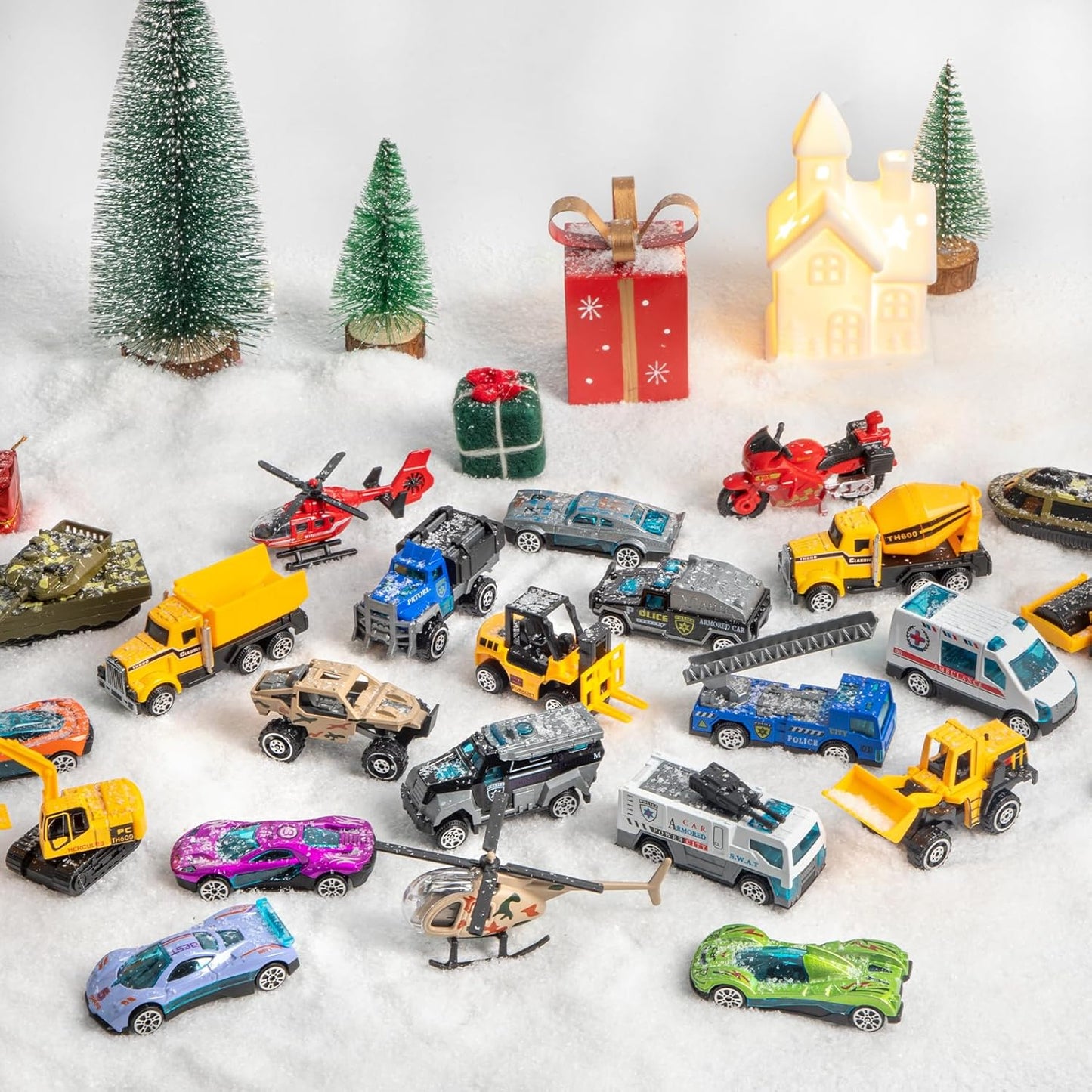 英美直送 24 Days Alloy Cars 聖誕倒數日曆 兒童款 聖誕快樂特輯 聖誕倒數日曆A 不參與$900免運 滿$900可加$25免運 Christmas Advent Calendars 2025