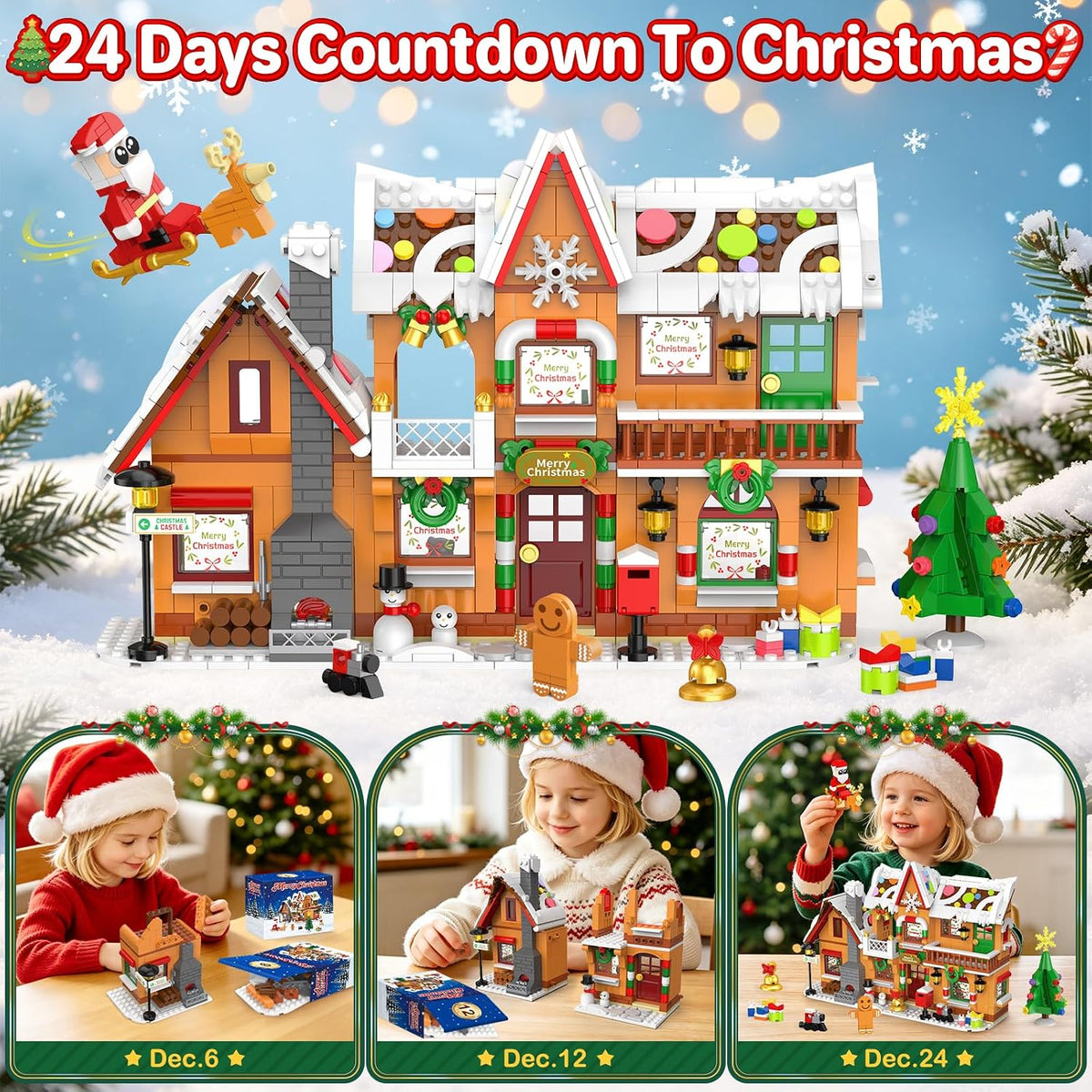 日英美直送 Gingerbread House Building Blocks Advent Calendar 聖誕倒數日曆 大人款/兒童款 聖誕快樂特輯 不參與$900免運 滿$900可加$25免運到順豐站/智能櫃 Christmas Advent Calendars 2026