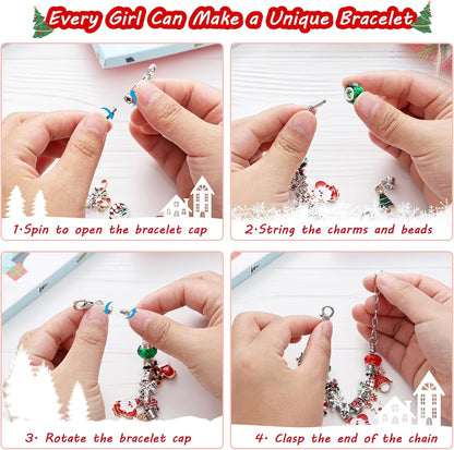 英美直送 DIY Charm Bracelets Kits 聖誕倒數日曆 兒童款 聖誕快樂特輯 聖誕倒數日曆A 不參與$900免運 滿$900可加$25免運 Christmas Advent Calendars 2025