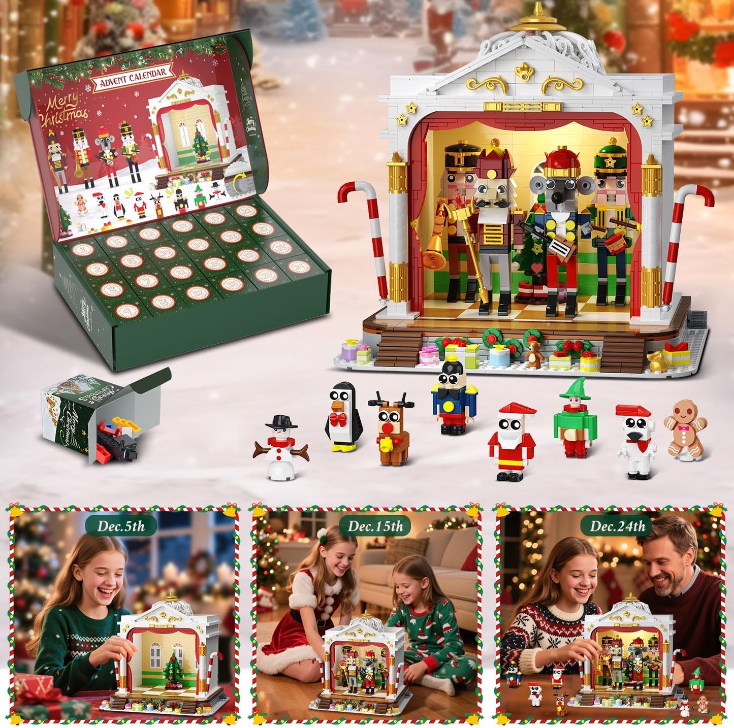 英美直送 LED Nutcracker Theater 聖誕倒數日曆 大人款/兒童款 聖誕快樂特輯 聖誕倒數日曆A 不參與$900免運 滿$900可加$25免運 Christmas Advent Calendars 2025