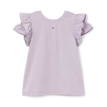 日本童裝 Ly# mine 2Way 前後兩著 隔熱布料 防UV 小飛袖上衣 100-140cm 女童款 夏季 TOPS