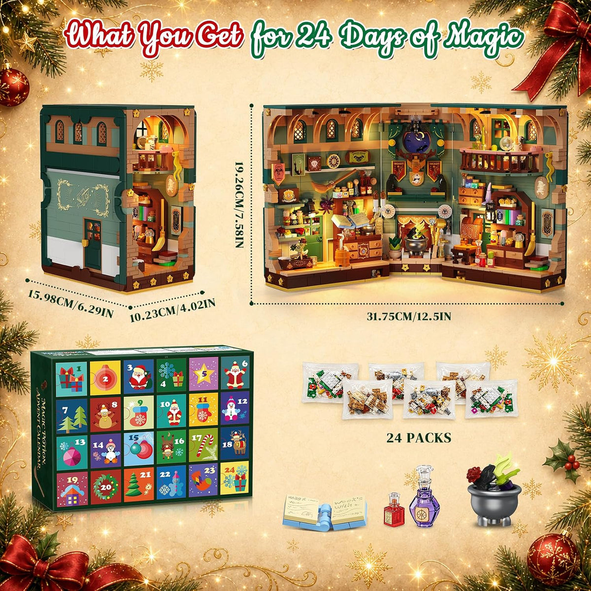 日英美直送 LED Magic Book Nook Building Set Advent Calendar 聖誕倒數日曆 大人款/兒童款 聖誕快樂特輯 不參與$900免運 滿$900可加$25免運到順豐站/智能櫃 Christmas Advent Calendars 2026