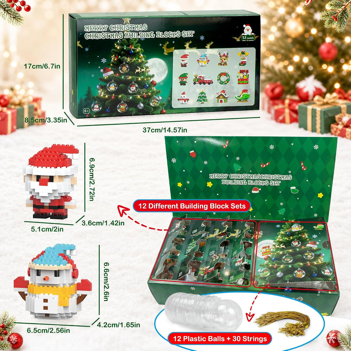 日英美直送 Christmas Decor Building Blocks 12 Day Advent Calendar 聖誕倒數日曆 大人款/兒童款 聖誕快樂特輯 不參與$900免運 滿$900可加$25免運到順豐站/智能櫃 Christmas Advent Calendars 2026