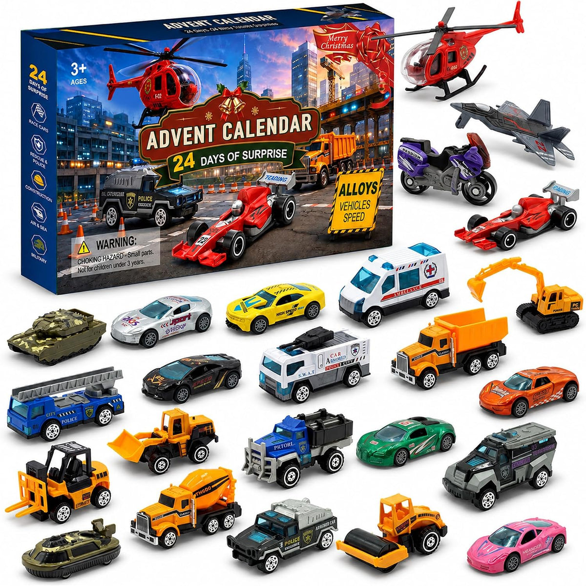 日英美直送 Alloy Cars Advent Calendar 聖誕倒數日曆 兒童款 聖誕快樂特輯 不參與$900免運 滿$900可加$25免運到順豐站/智能櫃 Christmas Advent Calendars 2026