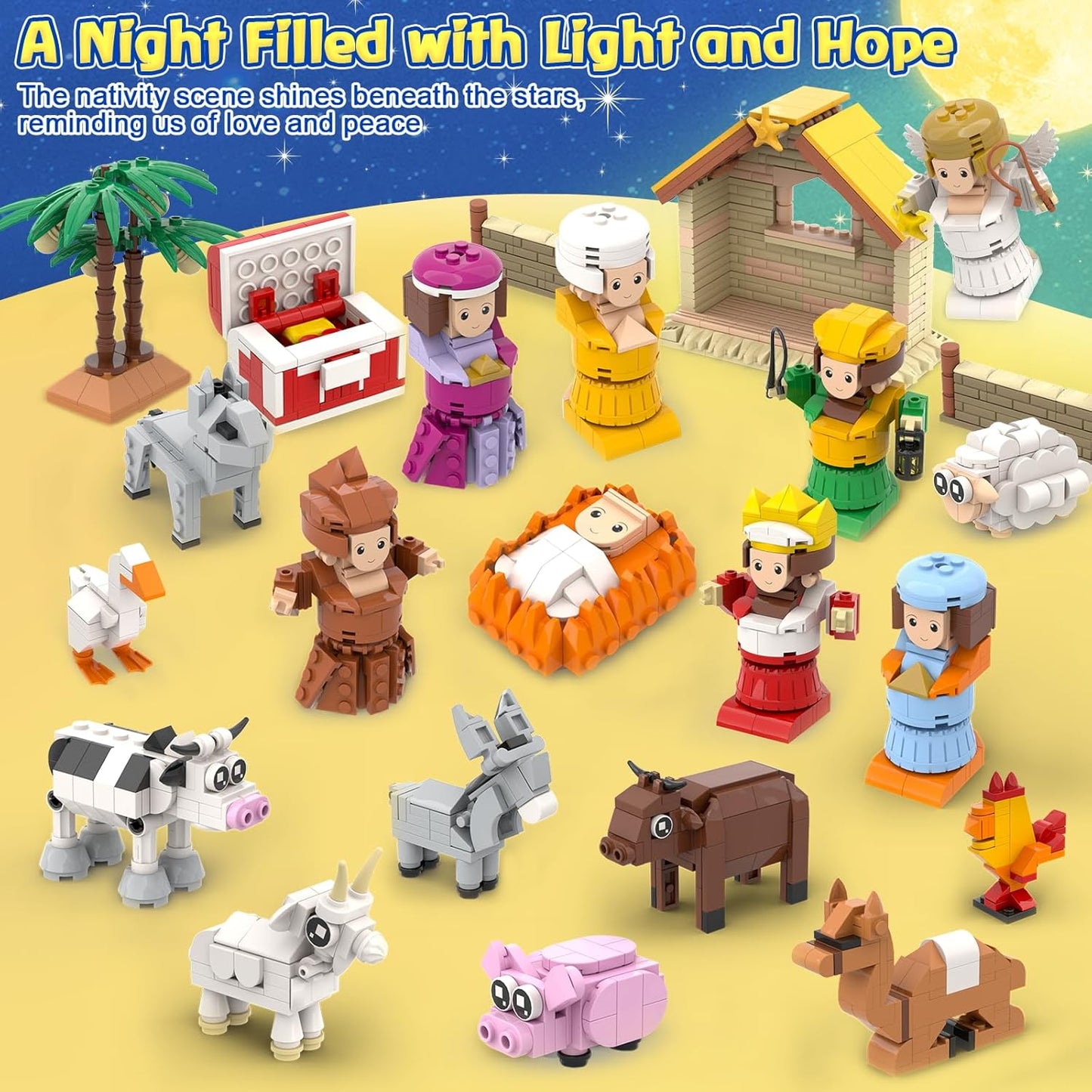 英美直送 Nativity Building Blocks Set 聖誕倒數日曆 兒童款 聖誕快樂特輯 聖誕倒數日曆A 不參與$900免運 滿$900可加$25免運 Christmas Advent Calendars 2025