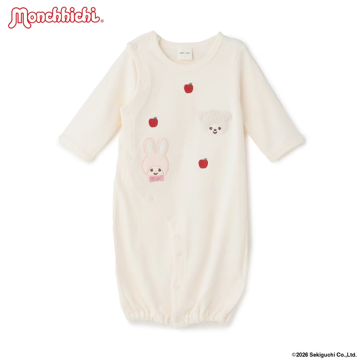 日本童裝 pe#main x Monchhichi 2Way 連衣 50-70cm 男童款/女童款 初生嬰兒 秋季 Jumpsuit