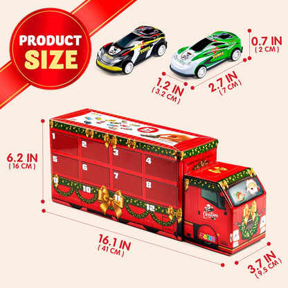 英美直送 Pull Back Vehicles 回力車 聖誕倒數日曆 兒童款 聖誕快樂特輯 聖誕倒數日曆A 不參與$900免運 滿$900可加$25免運 Christmas Advent Calendars 2025