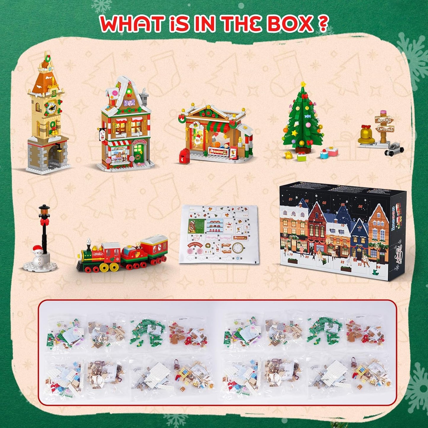 英美直送 LED Christmas Mini Building Set 聖誕倒數日曆 大人款/兒童款 聖誕快樂特輯 聖誕倒數日曆A 不參與$900免運 滿$900可加$25免運 Christmas Advent Calendars 2025