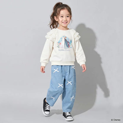 日本童裝 BDL x Disney 公主薄紗肩袖衛衣 100-130cm 女童款 冬季 TOPS
