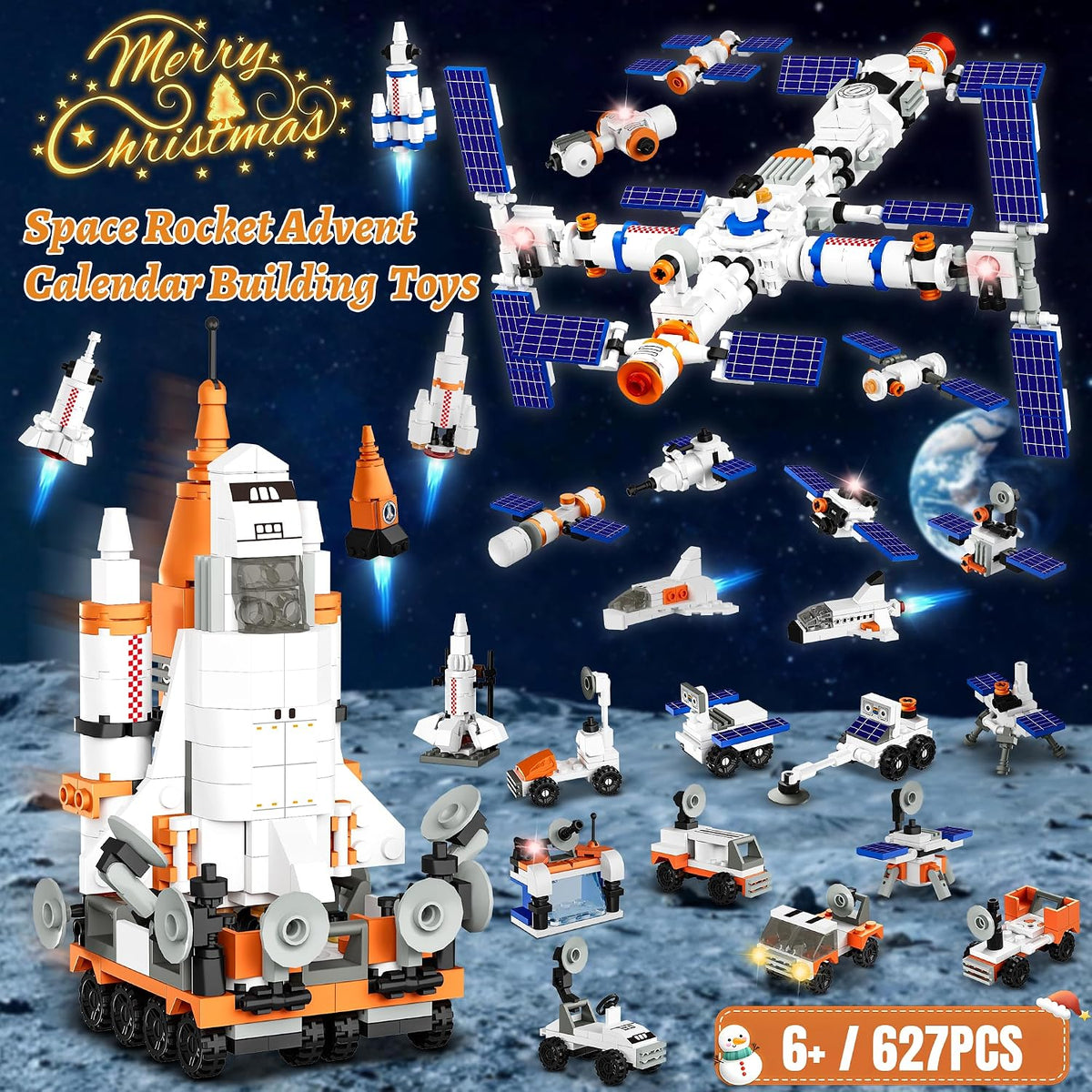 日英美直送 Space Rocket Building Set Advent Calendar 聖誕倒數日曆 兒童款 聖誕快樂特輯 不參與$900免運 滿$900可加$25免運到順豐站/智能櫃 Christmas Advent Calendars 2026