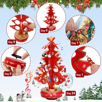 英美直送 Musical Wooden Christmas Tree 聖誕倒數日曆 大人款 聖誕快樂特輯 聖誕倒數日曆A 不參與$900免運 滿$900可加$25免運 Christmas Advent Calendars 2025