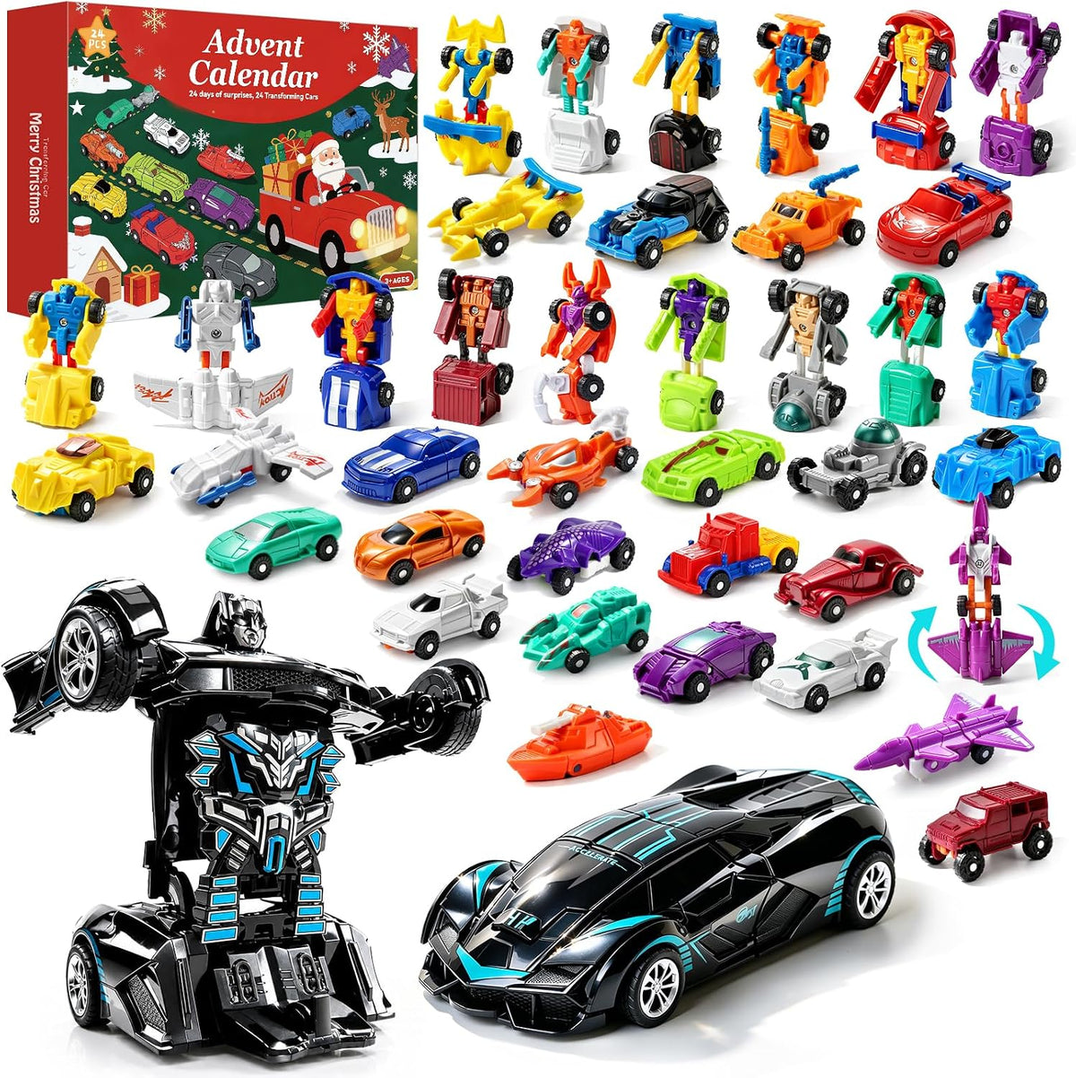 日英美直送 Mini Transforming Cars Robot Toys Advent Calendar 聖誕倒數日曆 兒童款 聖誕快樂特輯 不參與$900免運 滿$900可加$25免運到順豐站/智能櫃 Christmas Advent Calendars 2026