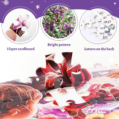 英美直送 Jigsaw Puzzles Purple Xmas 聖誕倒數日曆 大人款/兒童款 聖誕快樂特輯 聖誕倒數日曆A 不參與$900免運 滿$900可加$25免運 Christmas Advent Calendars 2025