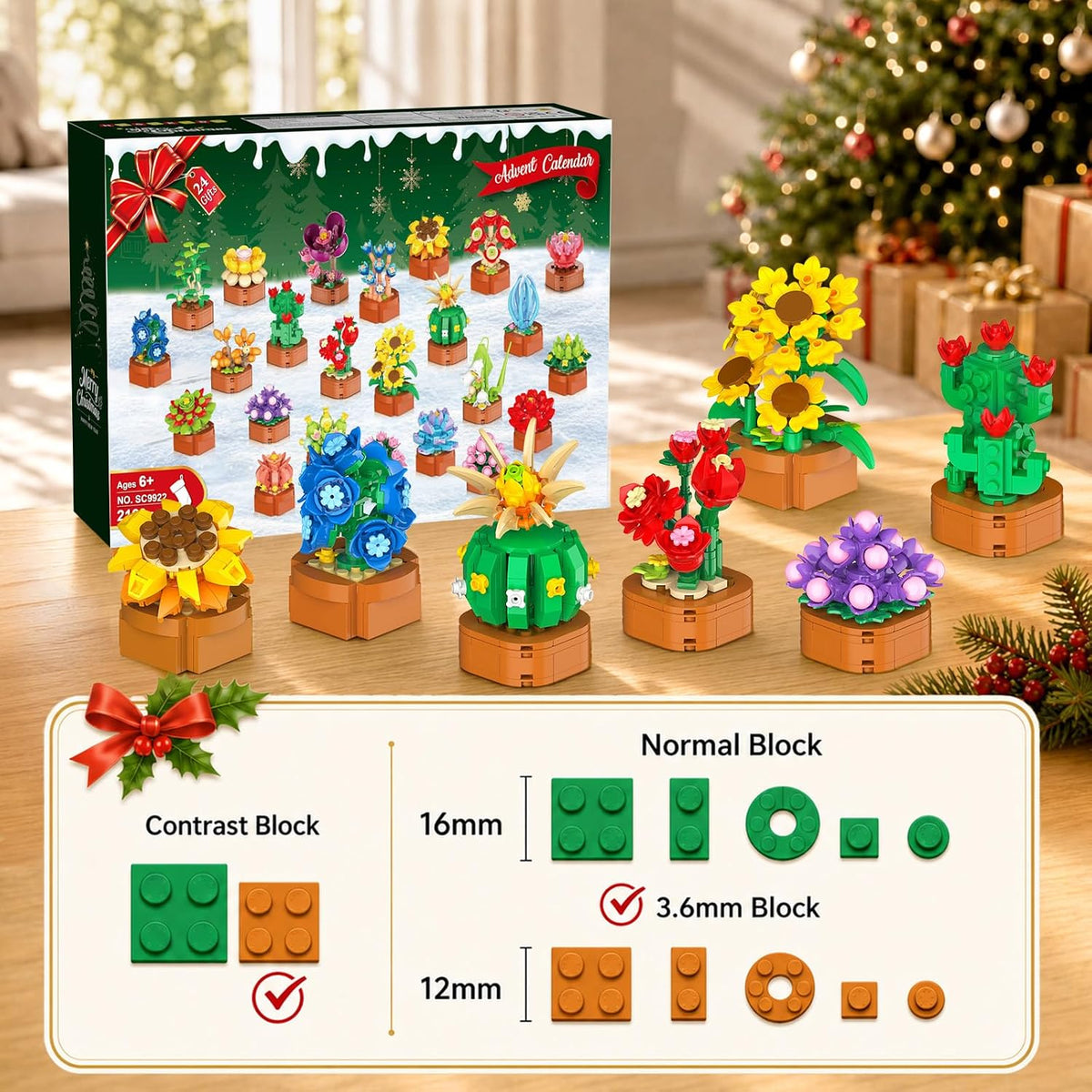 日英美直送 Flowers Botanical Mini Building Set Advent Calendar 聖誕倒數日曆 大人款/兒童款 聖誕快樂特輯 不參與$900免運 滿$900可加$25免運到順豐站/智能櫃 Christmas Advent Calendars 2026