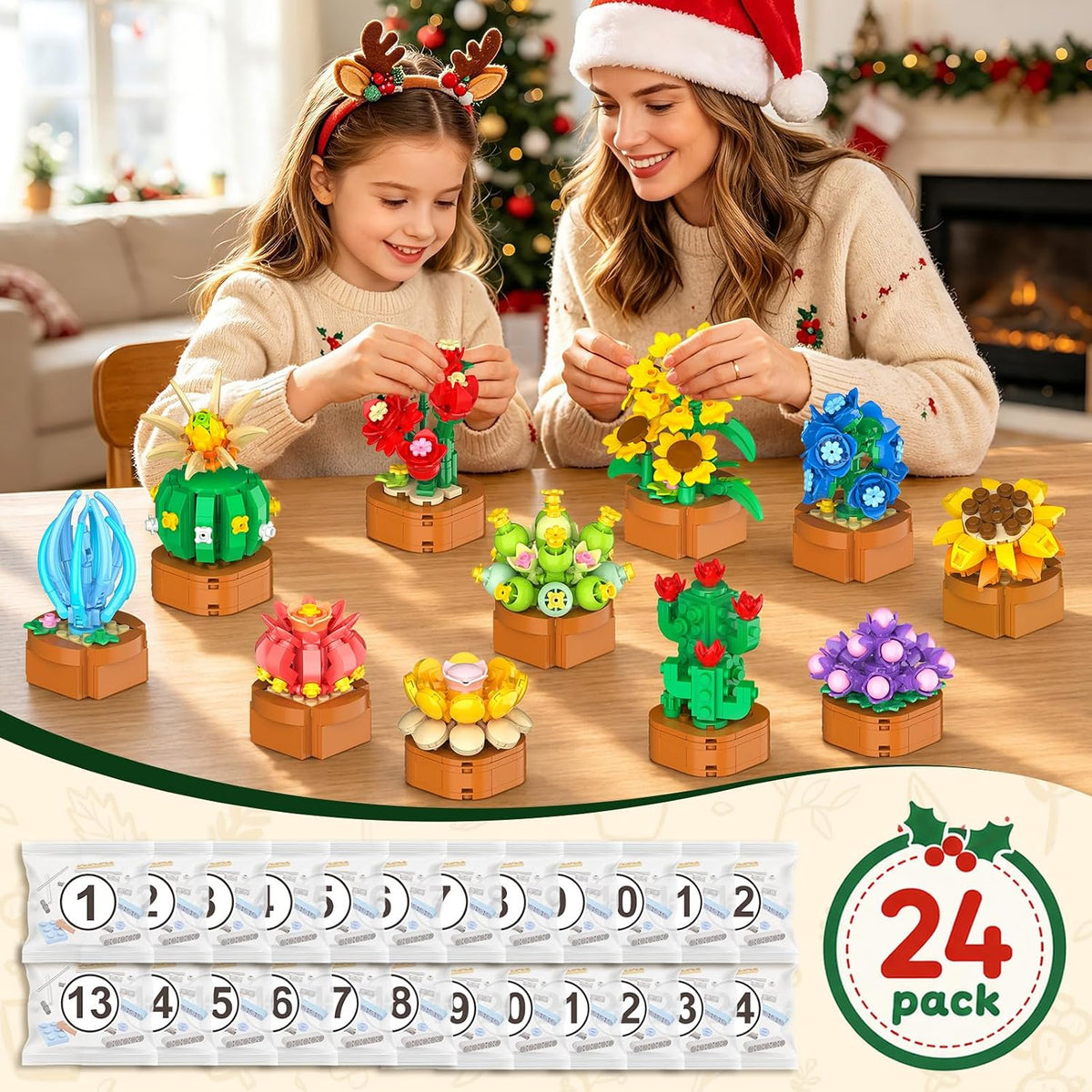 日英美直送 Flowers Botanical Mini Building Set Advent Calendar 聖誕倒數日曆 大人款/兒童款 聖誕快樂特輯 不參與$900免運 滿$900可加$25免運到順豐站/智能櫃 Christmas Advent Calendars 2026