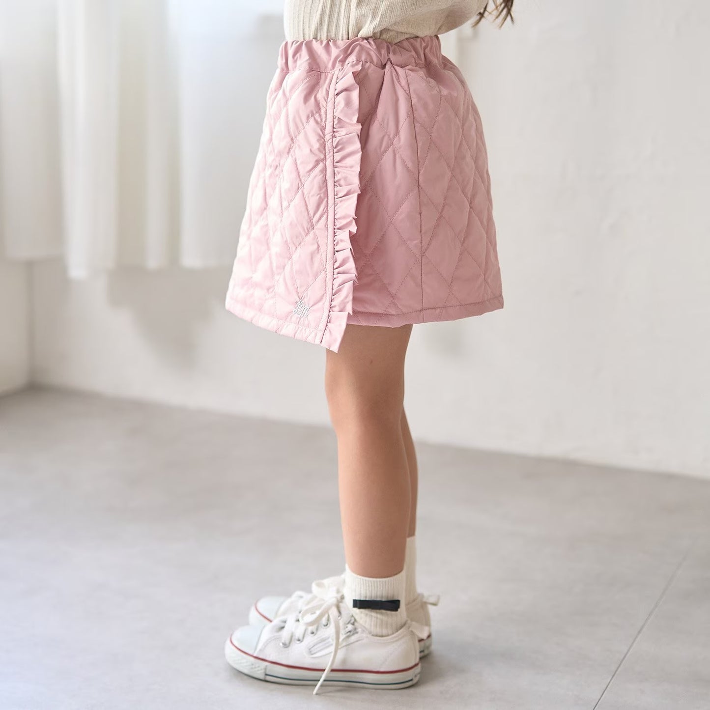 日本童裝 Ly# mine 絎縫夾棉裙褲 100-150cm 女童款 冬季 PANTS