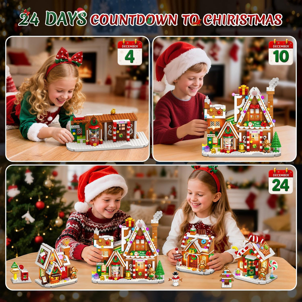 日英美直送 LED Gingerbread House Mini Building Set Advent Calendar 聖誕倒數日曆 大人款/兒童款 聖誕快樂特輯 不參與$900免運 滿$900可加$25免運到順豐站/智能櫃 Christmas Advent Calendars 2026