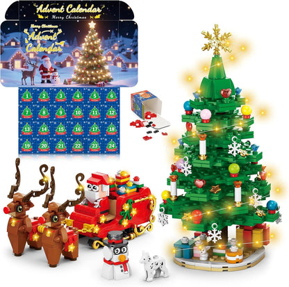 英美直送 LED Christmas Tree Building Blocks 聖誕倒數日曆 大人款/兒童款 聖誕快樂特輯 聖誕倒數日曆A 不參與$900免運 滿$900可加$25免運 Christmas Advent Calendars 2025