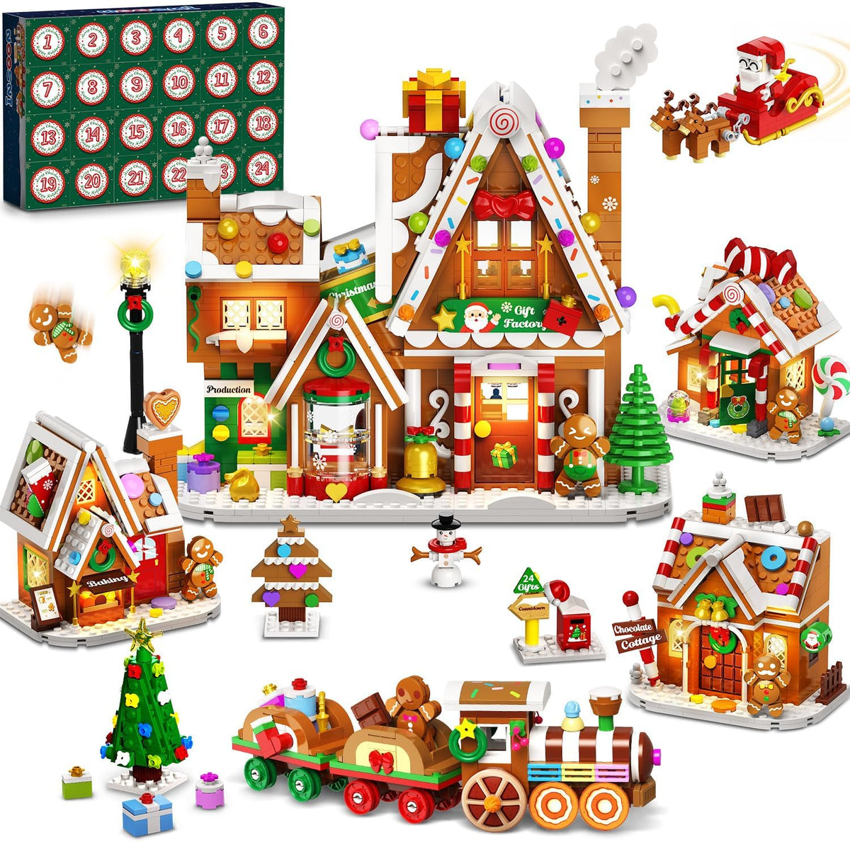 日英美直送 LED Gingerbread House Mini Building Set Advent Calendar 聖誕倒數日曆 大人款/兒童款 聖誕快樂特輯 不參與$900免運 滿$900可加$25免運到順豐站/智能櫃 Christmas Advent Calendars 2026