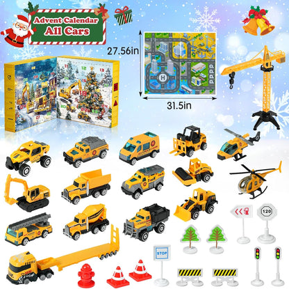 英美直送 Engineering Vehicles Alloy Different Car Set聖誕倒數日曆 兒童款 聖誕快樂特輯 聖誕倒數日曆A 不參與$900免運 滿$900可加$25免運 Christmas Advent Calendars 2025