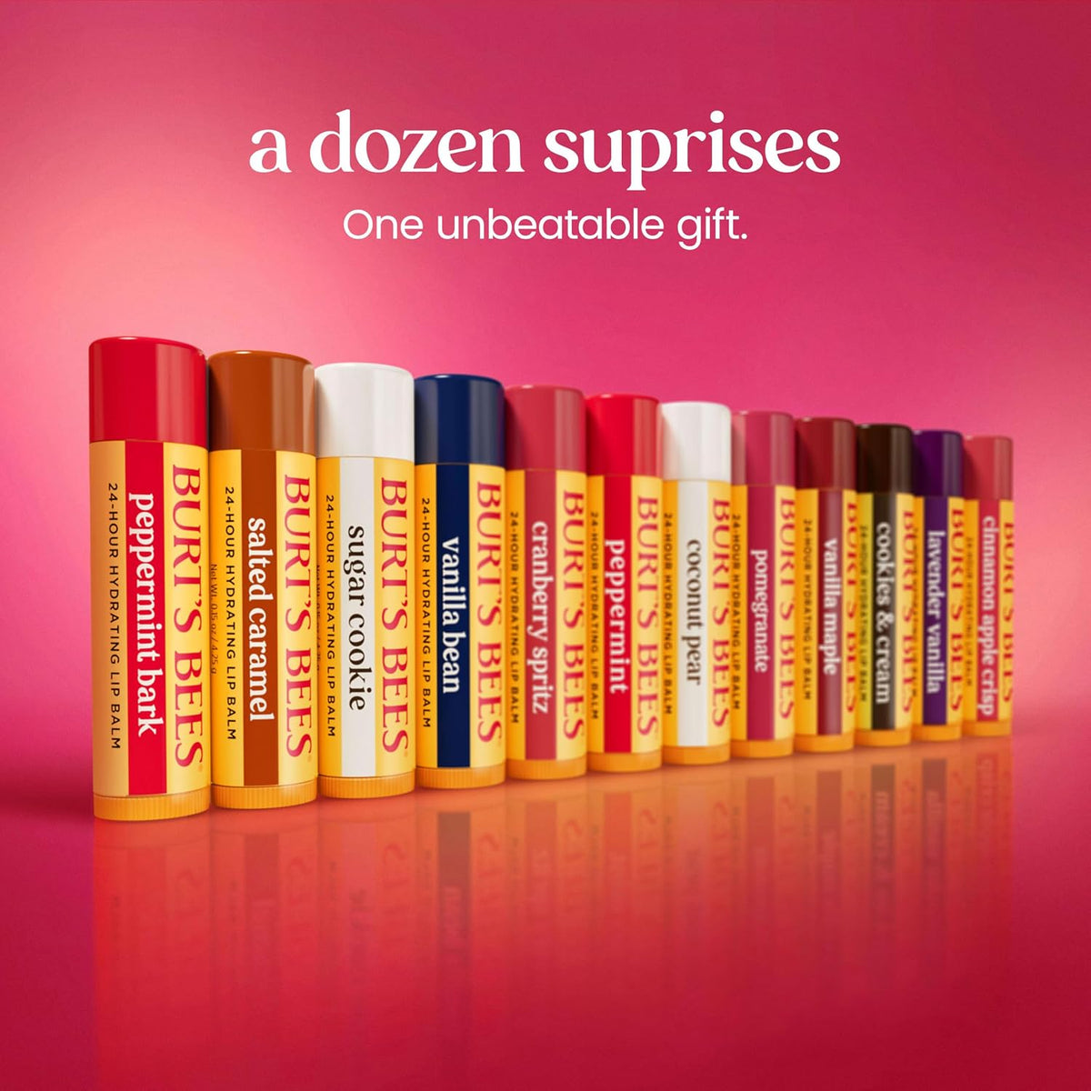 日英美直送 Burt's Bees Holiday Lip Balm 12 Day Advent Calendar 聖誕倒數日曆 大人款 聖誕快樂特輯 不參與$900免運 滿$900可加$25免運到順豐站/智能櫃 Christmas Advent Calendars 2026