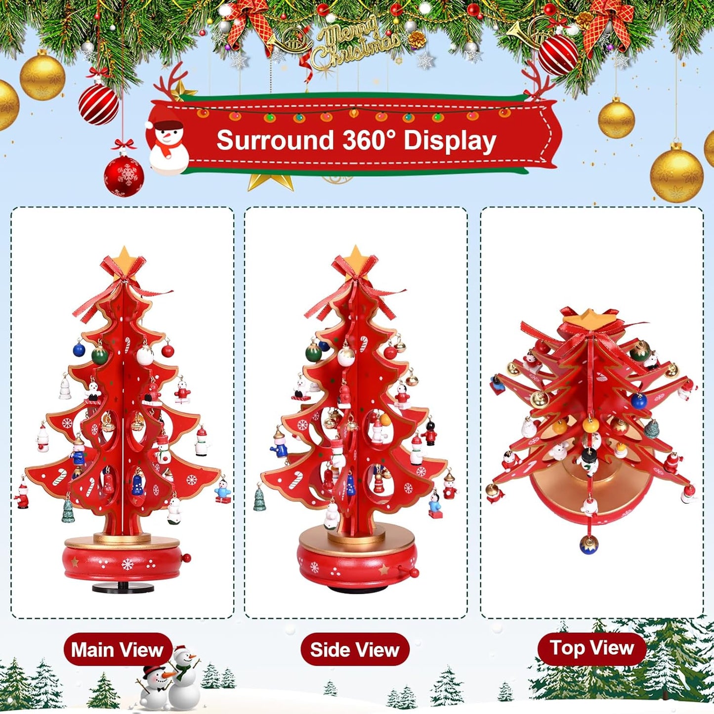 英美直送 Musical Wooden Christmas Tree 聖誕倒數日曆 大人款 聖誕快樂特輯 聖誕倒數日曆A 不參與$900免運 滿$900可加$25免運 Christmas Advent Calendars 2025