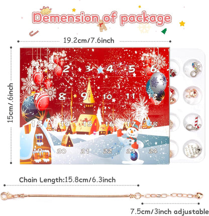 英美直送 Red DIY Charm Bracelet Jewelry 聖誕倒數日曆 兒童款 聖誕快樂特輯 聖誕倒數日曆A 不參與$900免運 滿$900可加$25免運 Christmas Advent Calendars 2025