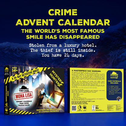 日英美直送 Mystery Stolen Mona Lisa Heist Case Advent Calendar 聖誕倒數日曆 大人款/兒童款 聖誕快樂特輯 不參與$900免運 滿$900可加$25免運到順豐站/智能櫃 Christmas Advent Calendars 2026