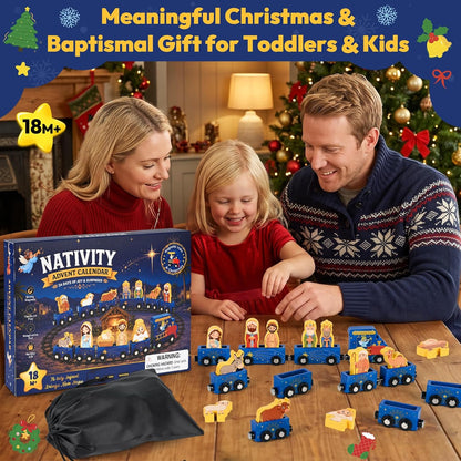 日英美直送 Wooden Nativity Train Advent Calendar 聖誕倒數日曆 兒童款 聖誕快樂特輯 不參與$900免運 滿$900可加$25免運到順豐站/智能櫃 Christmas Advent Calendars 2026