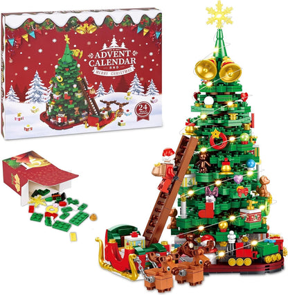 英美直送 LED Christmas Tree Building Blocks Set 聖誕倒數日曆 大人款/兒童款 聖誕快樂特輯 聖誕倒數日曆A 不參與$900免運 滿$900可加$25免運 Christmas Advent Calendars 2025