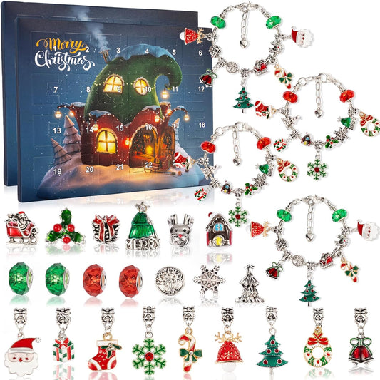 英美直送 DIY Jewelry Making Kit 聖誕倒數日曆 兒童款 聖誕快樂特輯 聖誕倒數日曆A 不參與$900免運 滿$900可加$25免運 Christmas Advent Calendars 2025