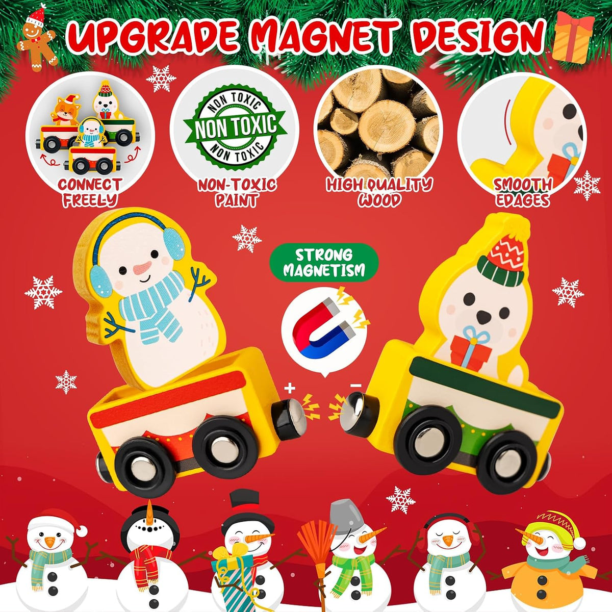 日英美直送 Magnetic Wooden Animal Train Set Advent Calendar 聖誕倒數日曆 兒童款 聖誕快樂特輯 不參與$900免運 滿$900可加$25免運到順豐站/智能櫃 Christmas Advent Calendars 2026