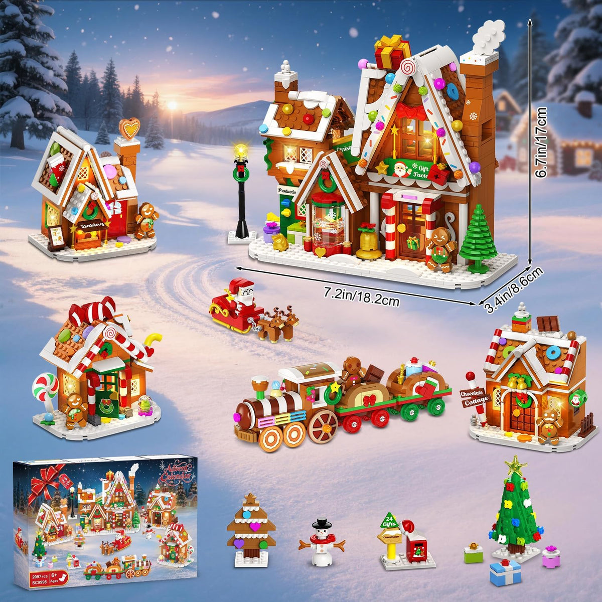 日英美直送 LED Gingerbread House Mini Building Set Advent Calendar 聖誕倒數日曆 大人款/兒童款 聖誕快樂特輯 不參與$900免運 滿$900可加$25免運到順豐站/智能櫃 Christmas Advent Calendars 2026