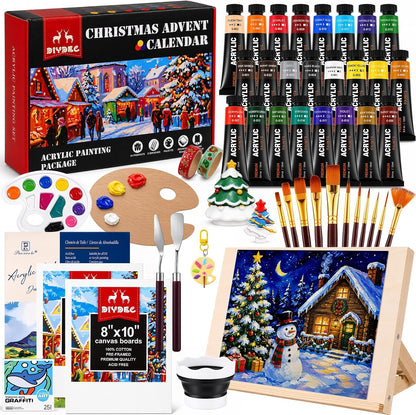 日英美直送 DIYDEC Acrylic painting set Advent Calendar 聖誕倒數日曆 大人款/兒童款 聖誕快樂特輯 不參與$900免運 滿$900可加$25免運到順豐站/智能櫃 Christmas Advent Calendars 2026