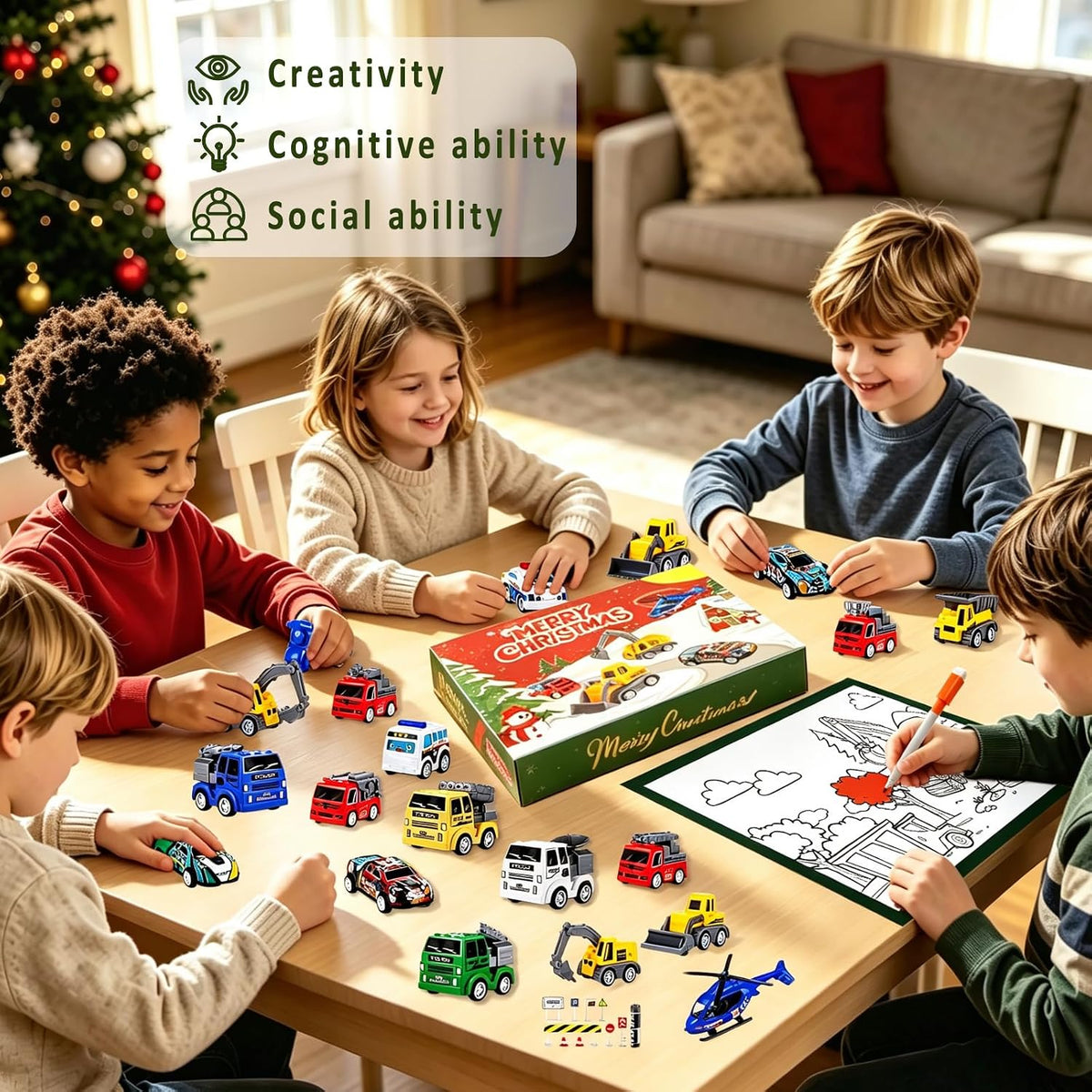 日英美直送 Racing Cars Truck Engineering Vehicles Advent Calendar 聖誕倒數日曆 兒童款 聖誕快樂特輯 不參與$900免運 滿$900可加$25免運到順豐站/智能櫃 Christmas Advent Calendars 2026